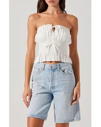 Astr - Biffy Strapless Tiered Top - Lyst