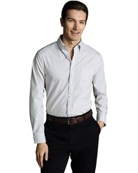 Charles Tyrwhitt - Slim Fit Button-down Collar Non-iron Stretch Poplin Check Shirt - Lyst