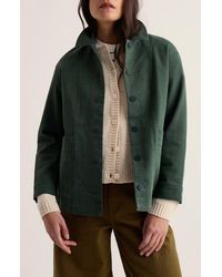 Seasalt Cornwall - Croplands Herringbone Organic Cotton Jacket - Lyst