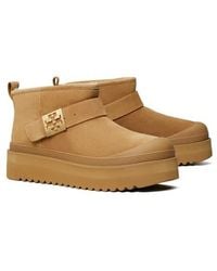 Tory Burch - Mellow Genuine Shearling Lined Platform Boot - Lyst