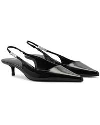 Mango - Crystal Pointed Toe Slingback Pump - Lyst