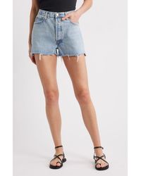 FRAME - The Dare High Waist Denim Cutoff Shorts - Lyst