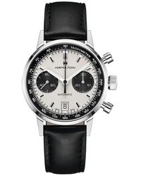 Hamilton - American Classic Intra-Matic Automatic Chronograph Leather Strap Watch, 40Mm - Lyst