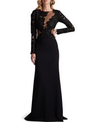 Tadashi Shoji - Floral Embroidery Long Sleeve Gown - Lyst