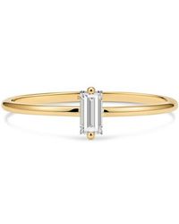 DEVATA - Baguette Lab Grown Diamond Solitaire Ring - Lyst