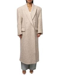 JLUXLABEL - Double Breasted Wool Blend Coat - Lyst