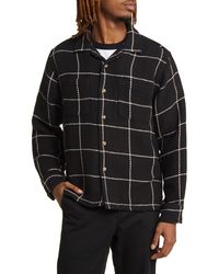 Obey - Windowpane Check Cotton Button-up Shirt - Lyst