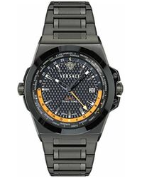 Versace - Greca Reaction Gmt Bracelet Watch, 44Mm - Lyst