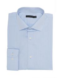 JB Britches - Yarn-dyed Solid Dress Shirt In Blue/white At Nordstrom Rack - Lyst