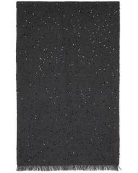 Brunello Cucinelli - Cashmere And Silk Diamond Yarn Scarf - Lyst
