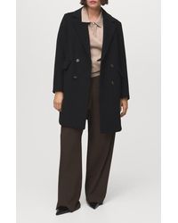 Mango - Double Breasted Coat - Lyst