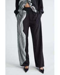 Victoria Beckham - Contorted Net Print Silk Pajama Pants - Lyst