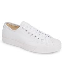 Converse - Jack Purcell Tumbled Leather Casual Sneakers From Finish Line - Lyst