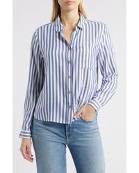 Beach Lunch Lounge - Candace Stripe Button-Up Shirt - Lyst