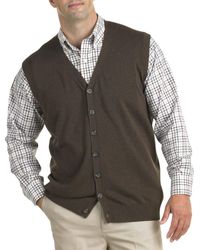 Oak Hill by DXL - Big & Tall Button-Front Sweater Vest - Lyst