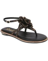 Lady Couture - Flower Thong Flat Sandal - Lyst