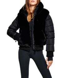 Sam. - Carlie Faux Fur Quilted Down Puffer Jacket - Lyst