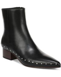 Vince - August Pointed Toe Leather Bootie - Lyst