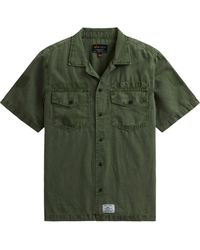 Alpha Industries - Short Sleeve Linen & Cotton Utility Shirt - Lyst