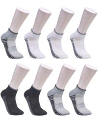 Ed Hardy - Athletic Half Cushion Quarter Sock 8-Pack - Lyst
