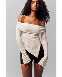 GUIZIO - Soler Fold Over Knit Top - Lyst