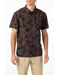 O'neill Sportswear - O'Riginals Eco Print Standard Fit Short Sleeve Button-Up Shirt - Lyst