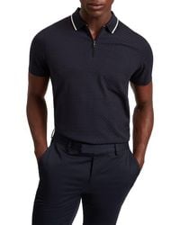 Ted Baker - Cophen Stretch Cotton Zip Polo - Lyst