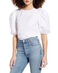 English Factory - Puff Sleeve Top - Lyst