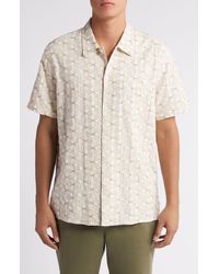 Treasure & Bond - Starburst Embroidered Short Sleeve Button-up Shirt - Lyst