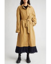 Sea - Maeve Eyelet Detail Cotton Trench Coat - Lyst