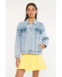 Kancan - Illanie Oversized Denim Jacket - Lyst