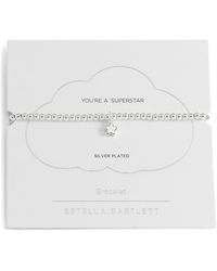Estella Bartlett - Puffed Star Sienna Beaded Stretch Bracelet - Lyst