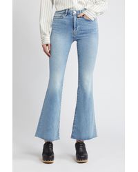 FRAME - Le Easy Raw Hem Mid Rise Flare Jeans - Lyst
