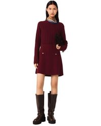Maje - Knit Mini Dress With Removable Sweater - Lyst