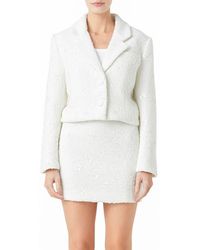 Endless Rose - Sequin Crop Blazer - Lyst