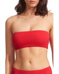 Seafolly - Sea Dive Tube Swim Top In Chilli Red At Nordstrom Rack - Lyst