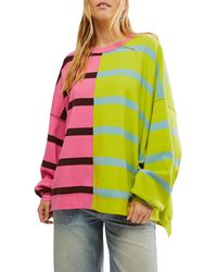 Free People - Uptown Stripe Sweatshirt - Lyst