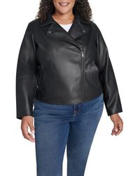 Levi's - Slim Fit Faux Leather Moto Jacket - Lyst