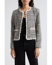 L'Agence - Angelina Metallic Tweed Jacket - Lyst