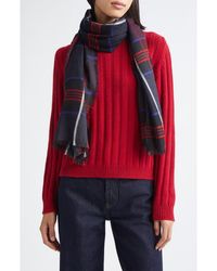 Johnstons of Elgin - Orton Plaid Cashmere Fringe Scarf - Lyst