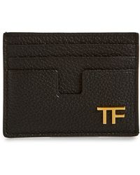 Tom Ford - T-line Soft Grain Leather Card Holder - Lyst