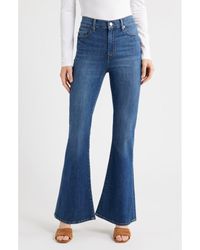 FRAME - The Icon High Waist Flare Jeans - Lyst