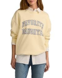 FAVORITE DAUGHTER - Collegiate Cotton Blend Sweatshirt - Lyst