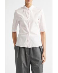 Jil Sander - Slim Fit Short Sleeve Button-Up Shirt - Lyst