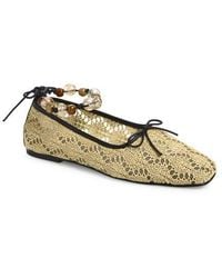 Frēda Salvador - Jada Woven Square Toe Ballet Flat - Lyst