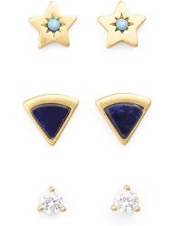 Madewell Vermeil Letter Stud Earring Lyst