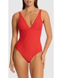 Sea Level - Caracus Textured One-Piece Swimsuit - Lyst