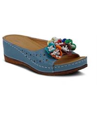 Spring Step - Flower Child Slide Wedge Sandal - Lyst