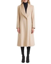 Sofiacashmere - Shawl Collar Camel Hair Princess Coat - Lyst
