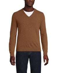 Lands' End - Fine Gauge Cashmere V-Neck Sweater - Lyst